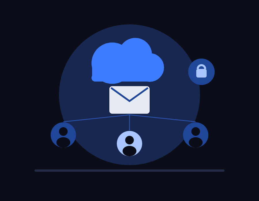 Nuvem, e-mails e usuários